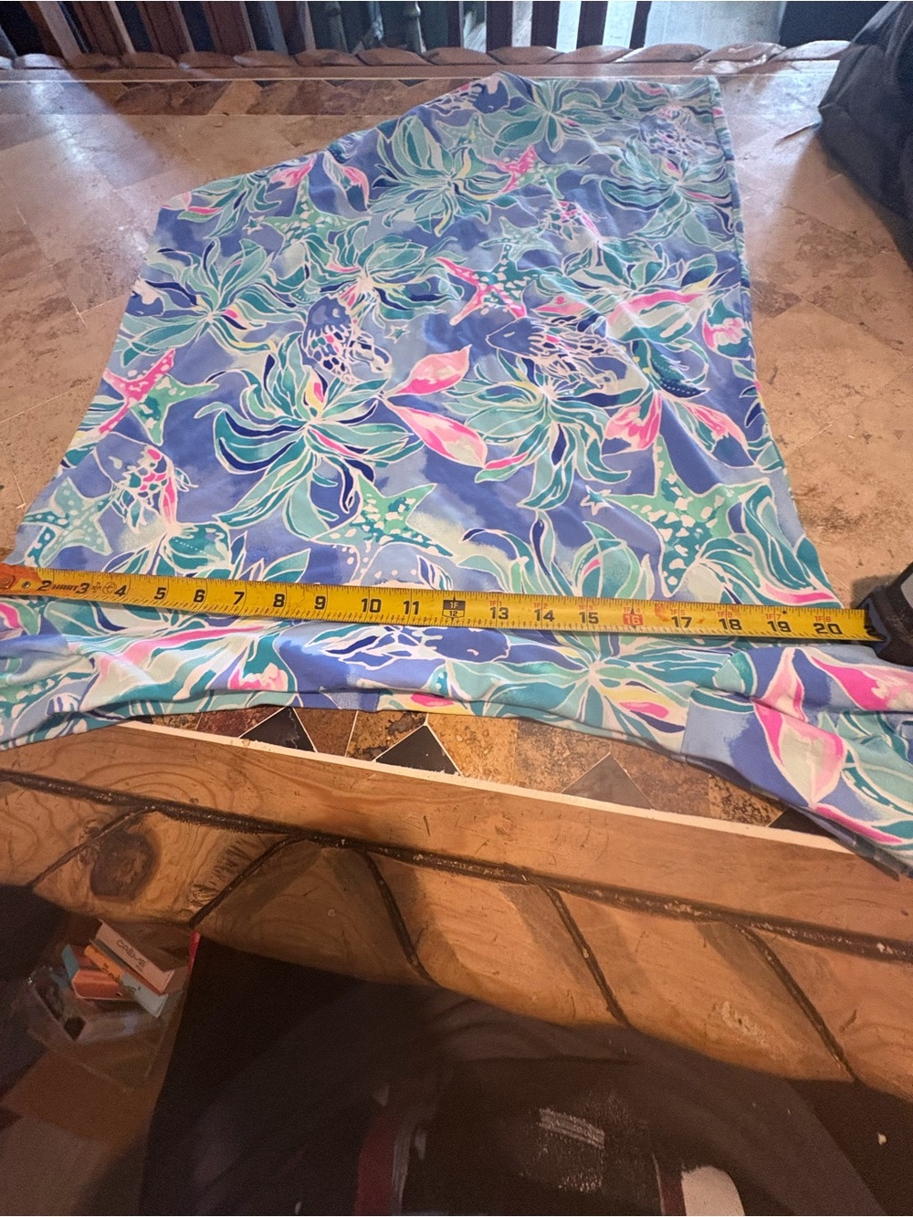 Lilly Pulitzer XL Blue Tropical Floral Tunic Dress EUC - Picture 6 of 6